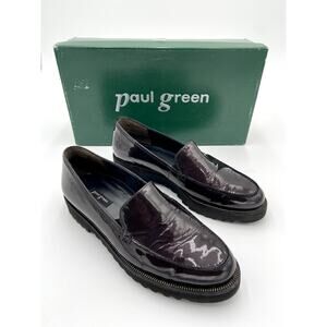 Paul Green Jojo Loafer Shoes in Graphite Maroon size 7.5